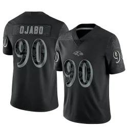 Youth David Ojabo Baltimore Ravens No.90 Limited Reflective Jersey - Black