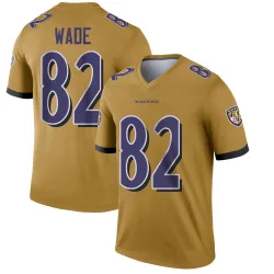 Youth Dayton Wade Baltimore Ravens No.82 Legend Inverted Jersey - Gold