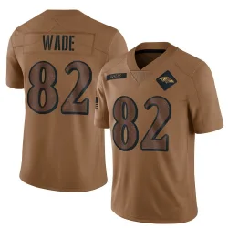 Youth Dayton Wade Baltimore Ravens No.82 Limited 2023 Salute To Service Jersey - Brown