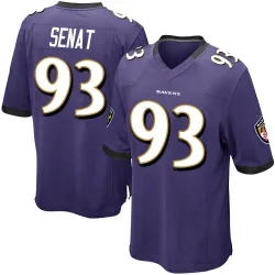Youth Deadrin Senat Baltimore Ravens No.93 Game Team Color Jersey - Purple