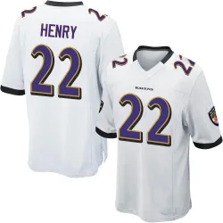 Youth Derrick Henry Baltimore Ravens No.22 Game Jersey - White