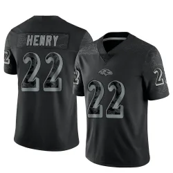 Youth Derrick Henry Baltimore Ravens No.22 Limited Reflective Jersey - Black