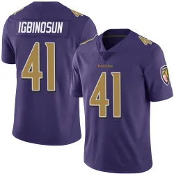 Youth Desmond Igbinosun Baltimore Ravens No.41 Limited Team Color Vapor Untouchable Jersey - Purple