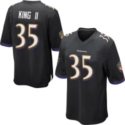 Youth Desmond King II Baltimore Ravens No.35 Game Jersey - Black