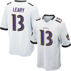 Youth Devin Leary Baltimore Ravens No.13 Game Jersey - White