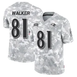 Youth Devontez Walker Baltimore Ravens No.81 Limited 2024 Salute to Service Jersey - Arctic Camo