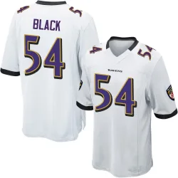 Youth Diwun Black Baltimore Ravens No.54 Game Jersey - White