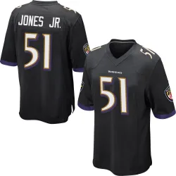 Youth Emery Jones Jr. Baltimore Ravens No.51 Game Jersey - Black