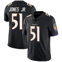 Youth Emery Jones Jr. Baltimore Ravens No.51 Limited Alternate Vapor Untouchable Jersey - Black