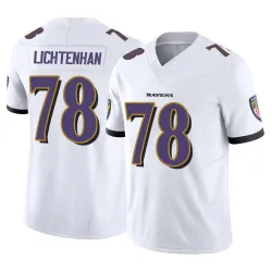 Youth Gerad Lichtenhan Baltimore Ravens No.78 Limited Vapor F.U.S.E. Jersey - White