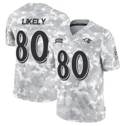 Youth Isaiah Likely Baltimore Ravens No.80 Limited 2024 Salute to Service Jersey - Arctic Camo