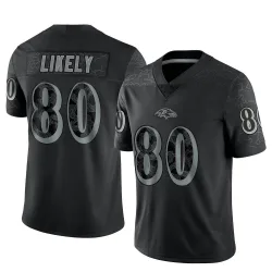 Youth Isaiah Likely Baltimore Ravens No.80 Limited Reflective Jersey - Black
