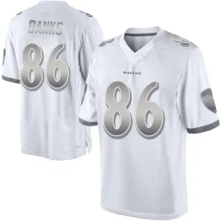 Youth Jahmal Banks Baltimore Ravens No.86 Limited Platinum Jersey - White