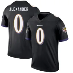 Youth Jaire Alexander Baltimore Ravens No.0 Legend Jersey - Black
