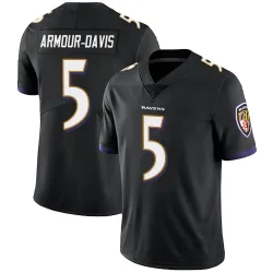 Youth Jalyn Armour-Davis Baltimore Ravens No.5 Limited Alternate Vapor Untouchable Jersey - Black