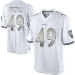 Youth Jay Higgins Baltimore Ravens No.49 Limited Platinum Jersey - White
