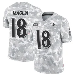 Youth Jeremy Maclin Baltimore Ravens No.18 Limited 2024 Salute to Service Jersey - Arctic Camo