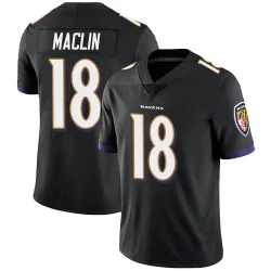 Youth Jeremy Maclin Baltimore Ravens No.18 Limited Alternate Vapor Untouchable Jersey - Black