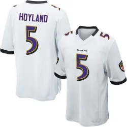Youth John Hoyland Baltimore Ravens No.5 Game Jersey - White