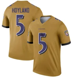 Youth John Hoyland Baltimore Ravens No.5 Legend Inverted Jersey - Gold