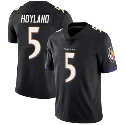 Youth John Hoyland Baltimore Ravens No.5 Limited Alternate Vapor Untouchable Jersey - Black