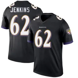 Youth John Jenkins Baltimore Ravens No.62 Legend Jersey - Black
