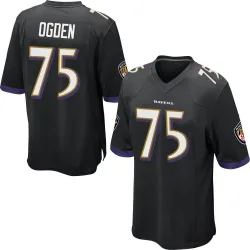 Youth Jonathan Ogden Baltimore Ravens No.75 Game Jersey - Black