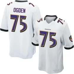 Youth Jonathan Ogden Baltimore Ravens No.75 Game Jersey - White