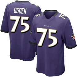 Youth Jonathan Ogden Baltimore Ravens No.75 Game Team Color Jersey - Purple