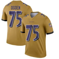 Youth Jonathan Ogden Baltimore Ravens No.75 Legend Inverted Jersey - Gold