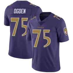 Youth Jonathan Ogden Baltimore Ravens No.75 Limited Color Rush Vapor Untouchable Jersey - Purple