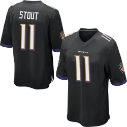 Youth Jordan Stout Baltimore Ravens No.11 Game Jersey - Black