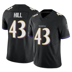 Youth Justice Hill Baltimore Ravens No.43 Limited Vapor F.U.S.E. Jersey - Black