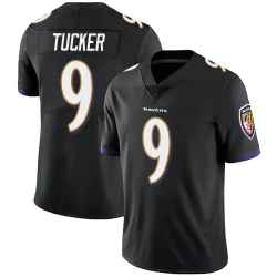 Youth Justin Tucker Baltimore Ravens No.9 Limited Alternate Vapor Untouchable Jersey - Black