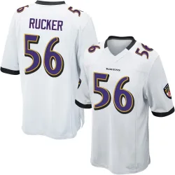 Youth Kaimon Rucker Baltimore Ravens No.56 Game Jersey - White