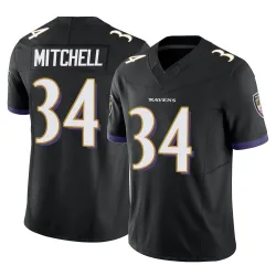Youth Keaton Mitchell Baltimore Ravens No.34 Limited Vapor F.U.S.E. Jersey - Black