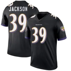 Youth Keondre Jackson Baltimore Ravens No.39 Legend Jersey - Black