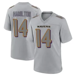Youth Kyle Hamilton Baltimore Ravens No.14 Game Atmosphere Fashion Jersey - Gray