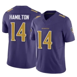 Youth Kyle Hamilton Baltimore Ravens No.14 Limited Vapor F.U.S.E. Jersey - Purple