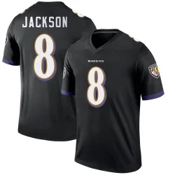 Youth Lamar Jackson Baltimore Ravens No.8 Legend Jersey - Black