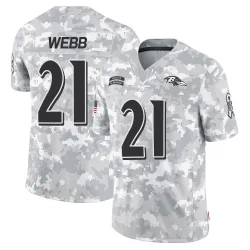 Youth Lardarius Webb Baltimore Ravens No.21 Limited 2024 Salute to Service Jersey - Arctic Camo