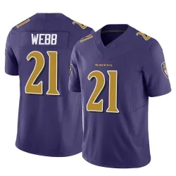 Youth Lardarius Webb Baltimore Ravens No.21 Limited Vapor F.U.S.E. Jersey - Purple