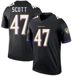 Youth Lucas Scott Baltimore Ravens No.47 Legend Jersey - Black