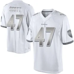 Youth Lucas Scott Baltimore Ravens No.47 Limited Platinum Jersey - White