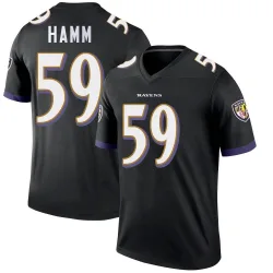 Youth Malik Hamm Baltimore Ravens No.59 Legend Jersey - Black