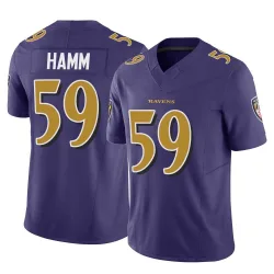 Youth Malik Hamm Baltimore Ravens No.59 Limited Vapor F.U.S.E. Jersey - Purple