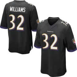 Youth Marcus Williams Baltimore Ravens No.32 Game Jersey - Black