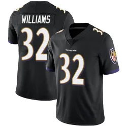 Youth Marcus Williams Baltimore Ravens No.32 Limited Alternate Vapor Untouchable Jersey - Black
