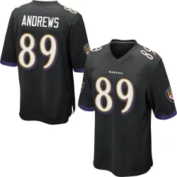Youth Mark Andrews Baltimore Ravens No.89 Game Jersey - Black