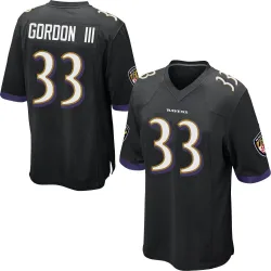 Youth Melvin Gordon III Baltimore Ravens No.33 Game Jersey - Black